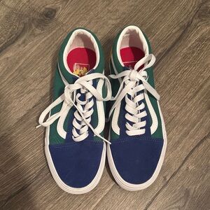 Vans Kids Sneakers - Green, Blue, and White